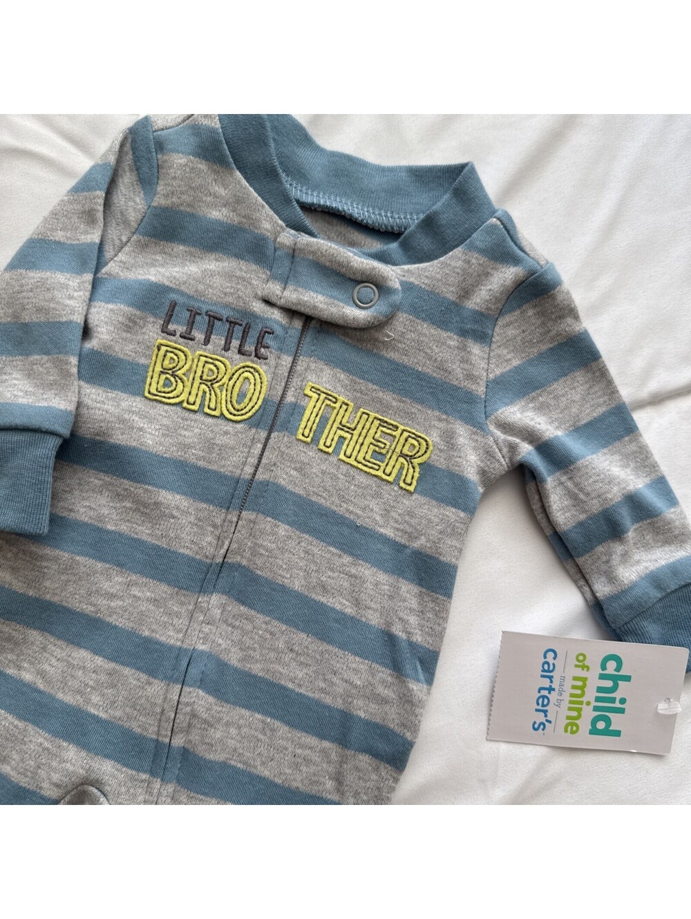 Child Of Mine Preemie Little brother Knit Sleeper NWT